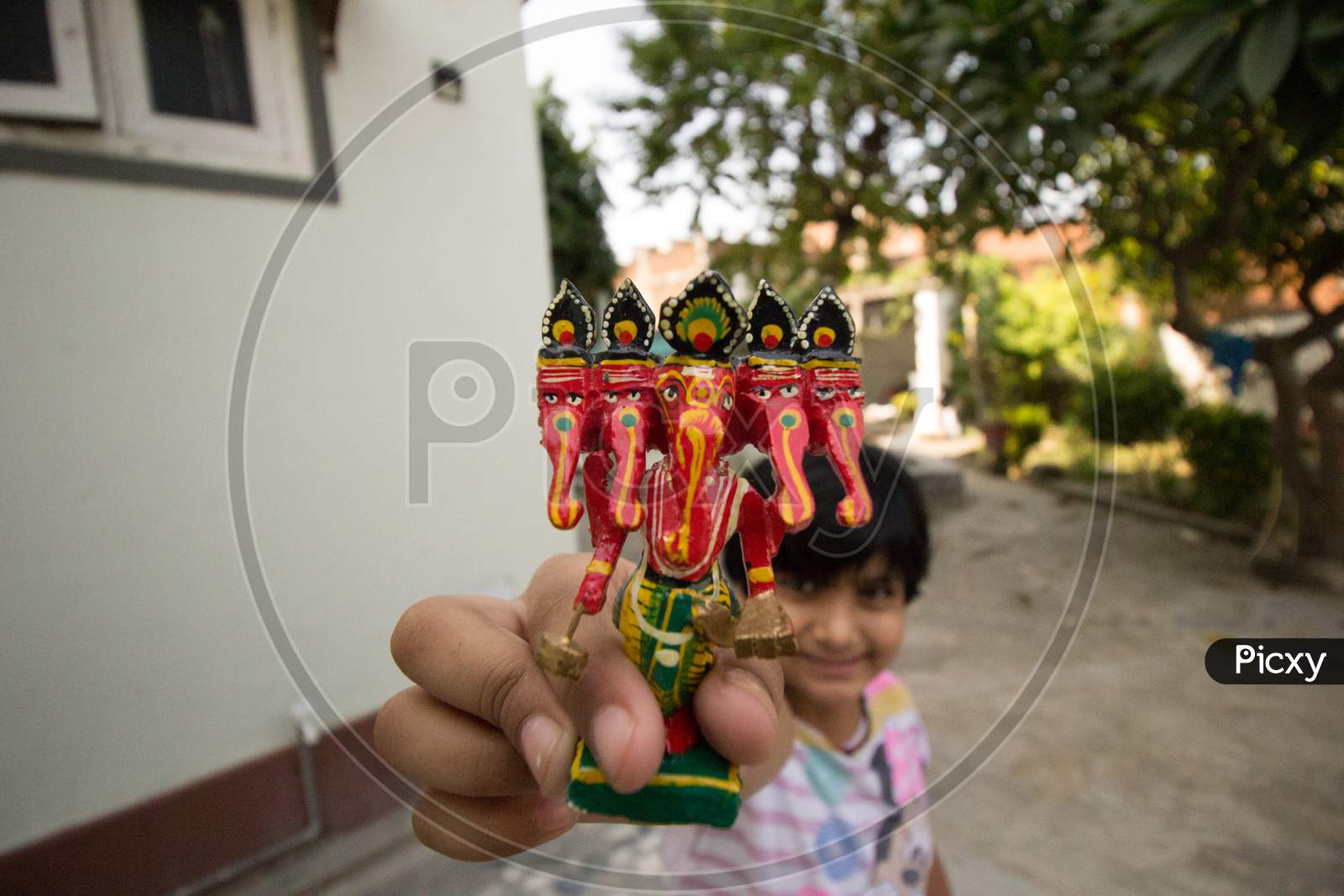 Ganesha with happy kids