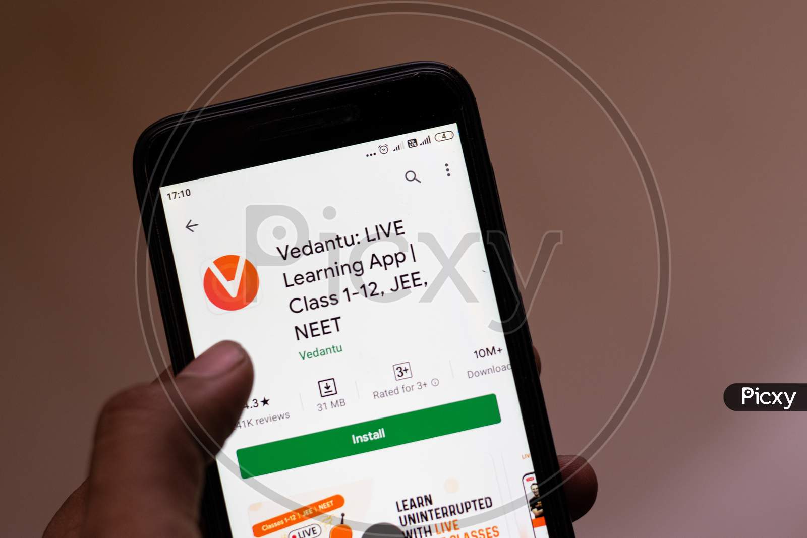 Vedantu mobile application, live learning application