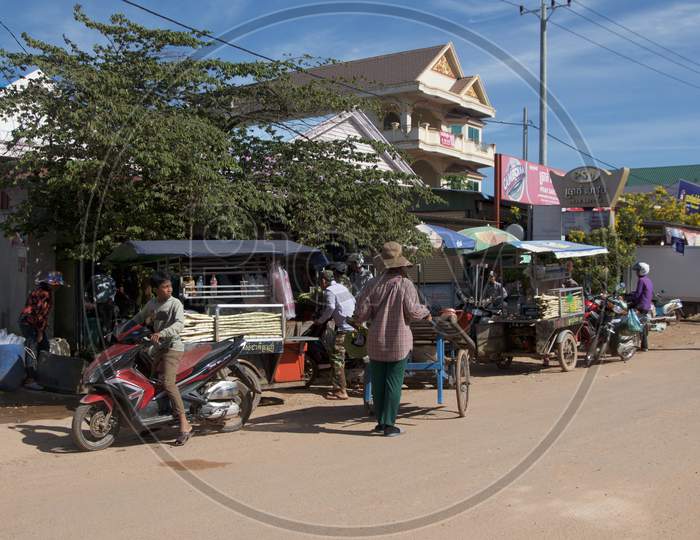 Street View Of Otres Beach In Cambodia