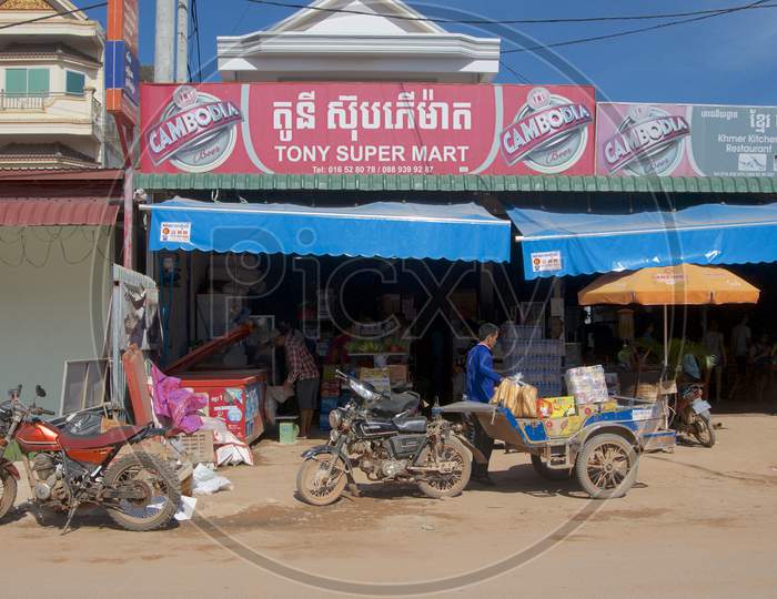 Typical Grocery Shop Of Otres Beach In Cambodia