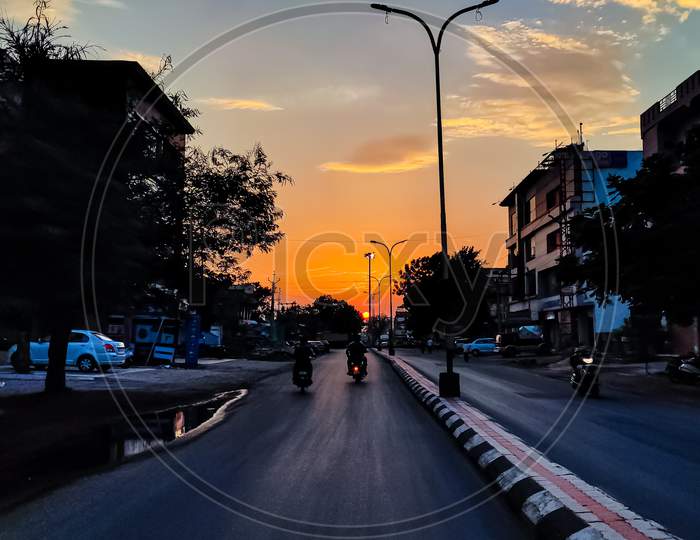Sunset Udaipur road