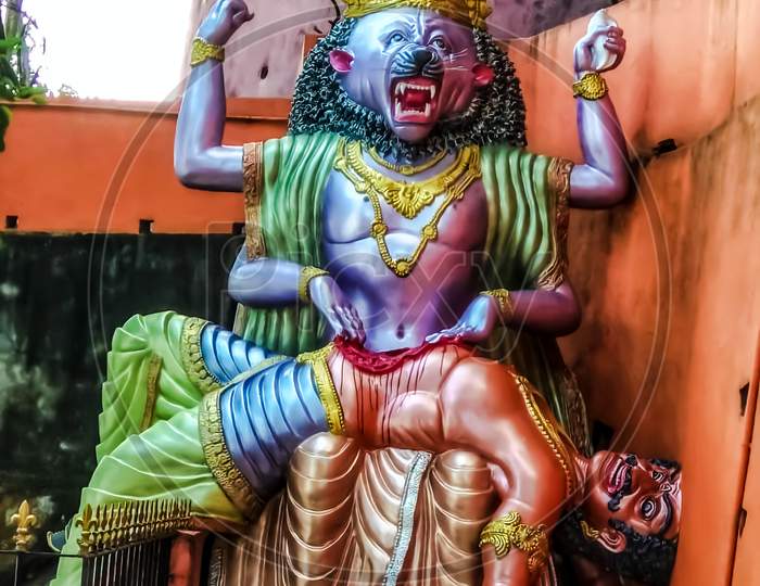 Narasimha ( man-lion).. Hindu gods