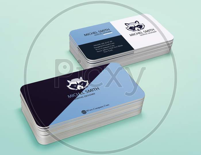 buisness card design with mockup