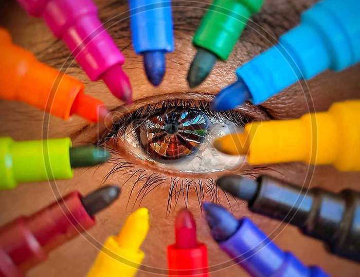 Eye of colours