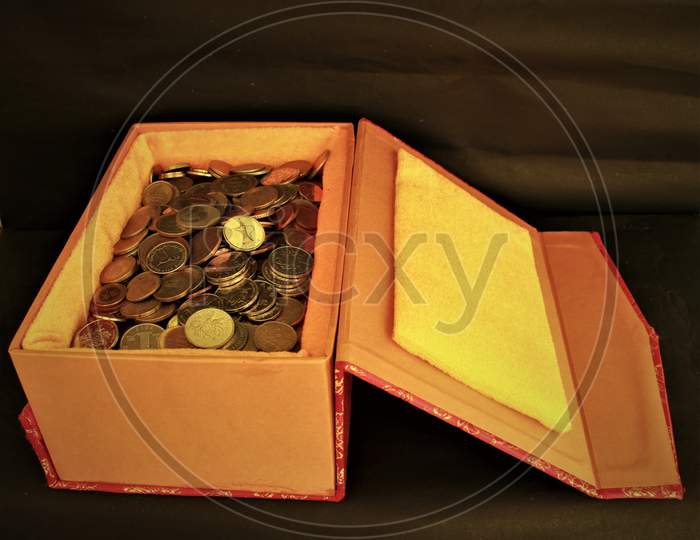 Money box. Gift box. savings of life. Treasure box