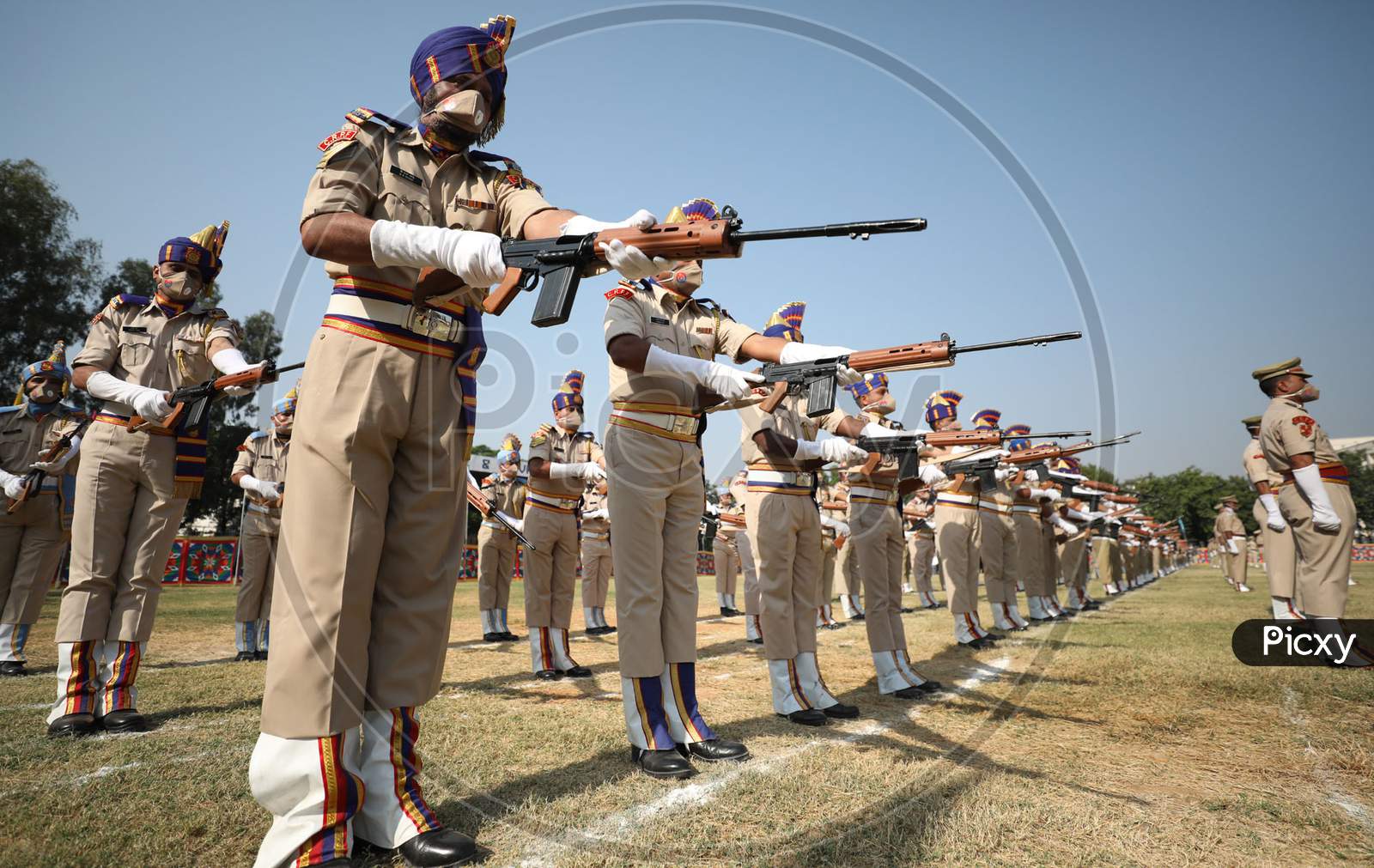Jammu & kashmir Police take part in a tribute ceremony and parade during Police Commemoration Day in Jammu  on 21 October,2020.