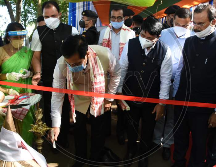 Assam Chief Minister Sarbananda Sonowal opening the Kaziranga National Park for tourists for the year 2020-21 at Kohora in Golaghat District of Assam on Oct 21,2020.