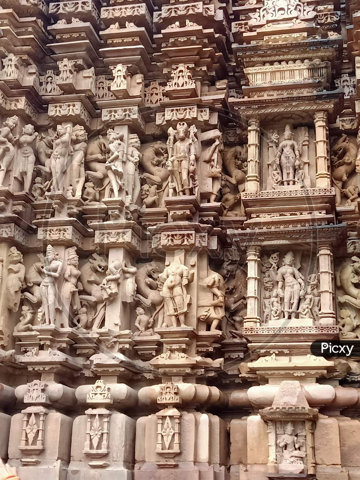 Khajuraho temple detailing