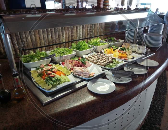 Buffet at maxico salad bar A la carte food