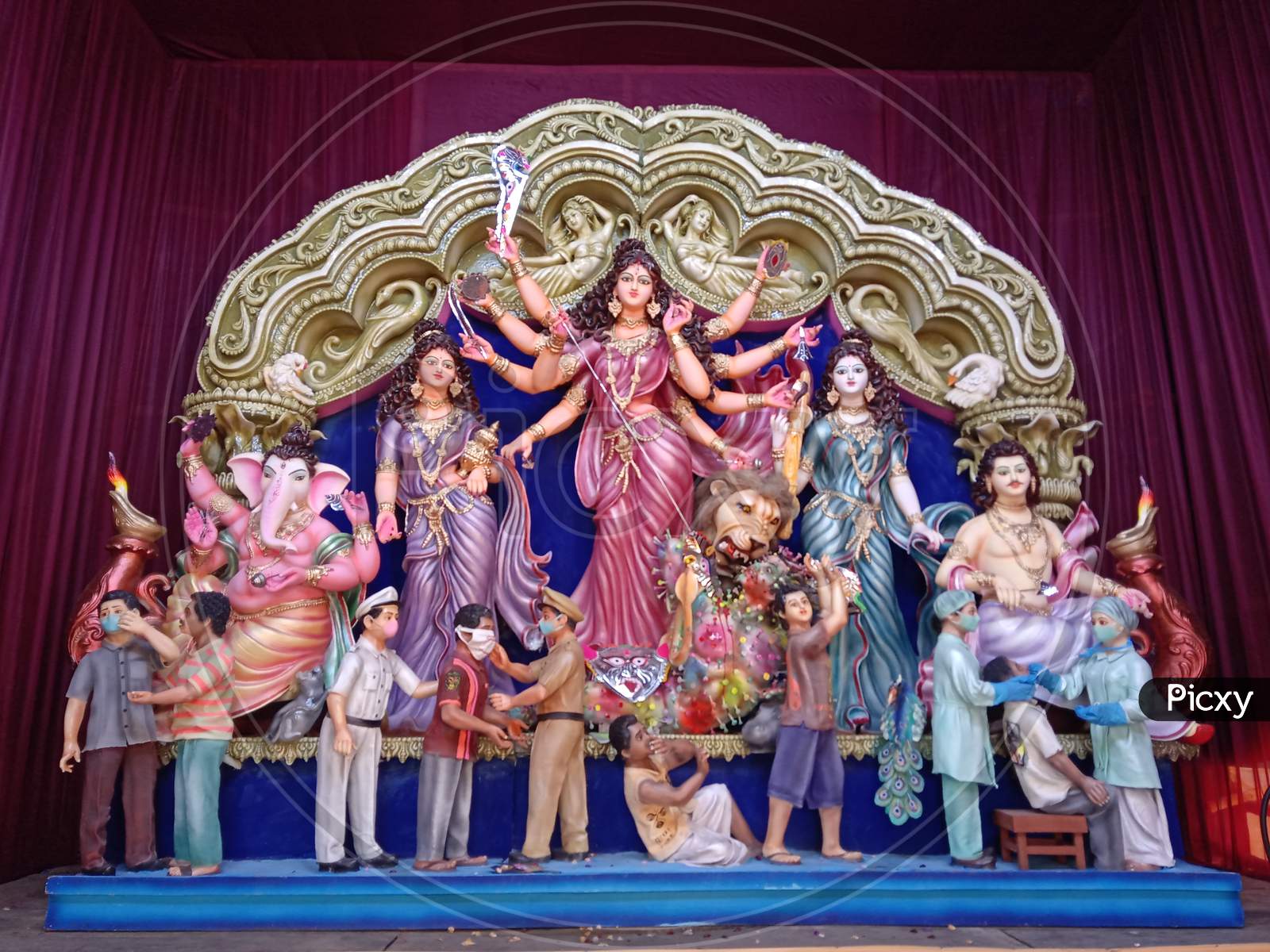 Durga Puja's theme are reflecting the pandemic situation
