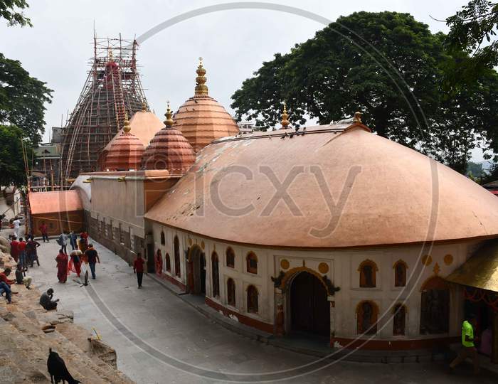 A view of Kamakhya temple    on the occasion  of the Navratri festival, in Guwahati on oct 22,2020.