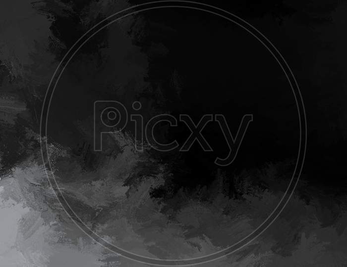 Abstract Black & Grey Wave Brush Stroke Background