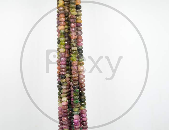 multi tourmaline facitiate jewellery beads