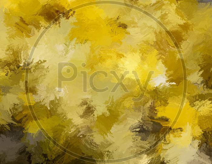 Abstract Yellow Blending Brush Strokes Background