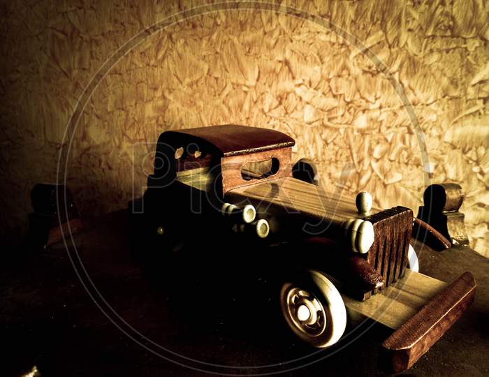 Wooden Vintage Car