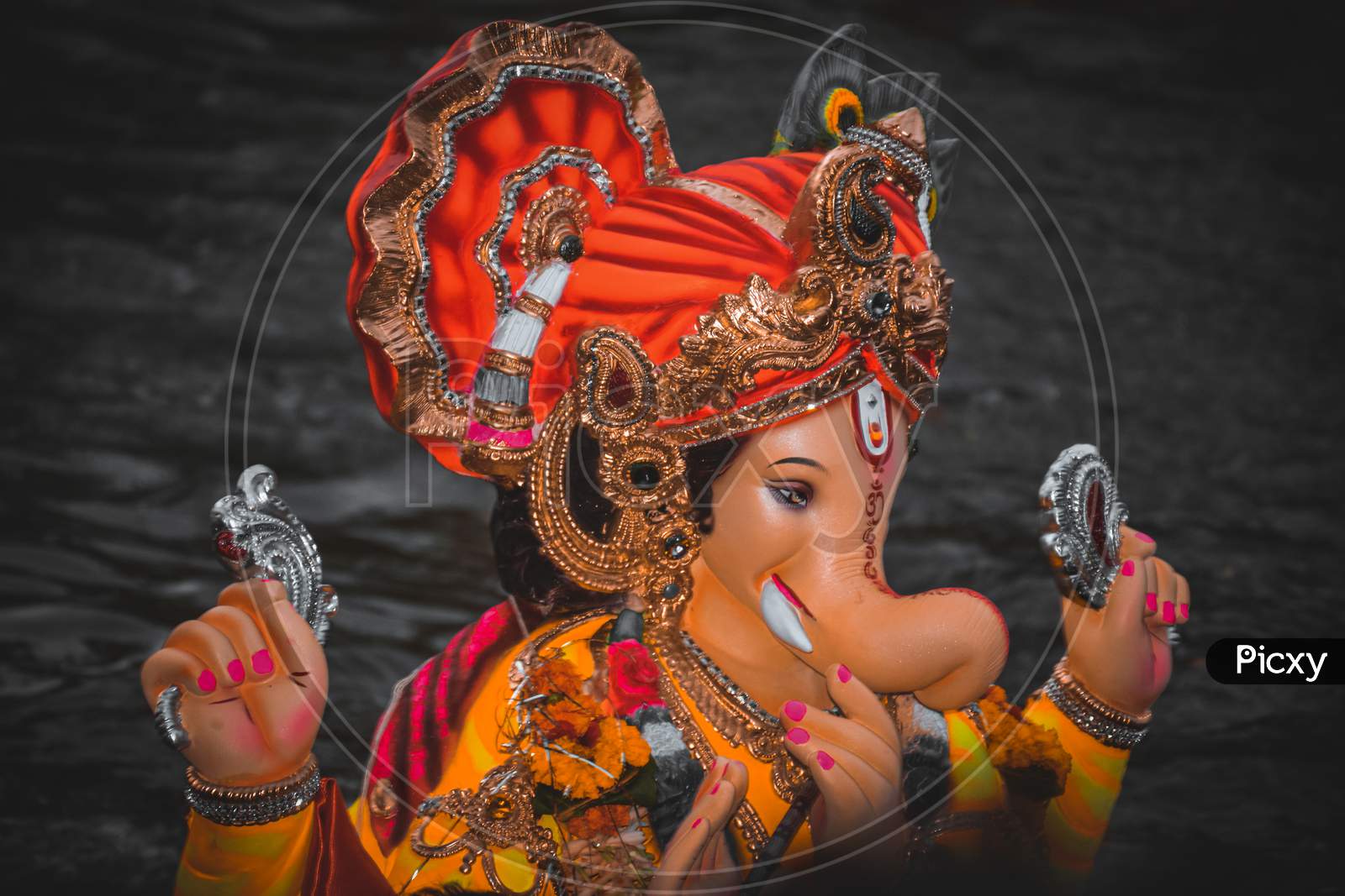 A statue of lord Ganesha