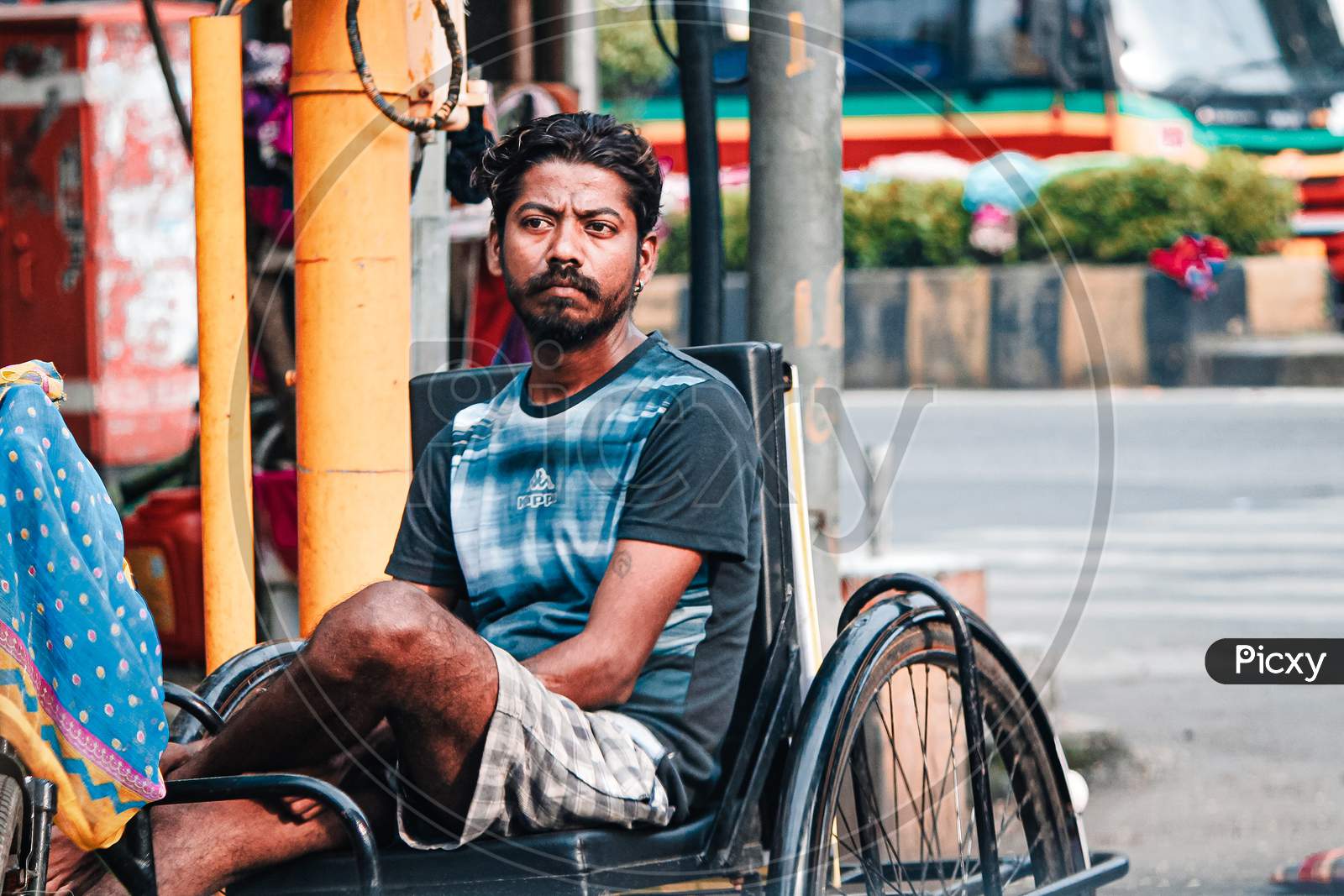 Handicap man on streets