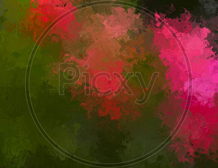 Abstract Green & Pink Color Blending Background