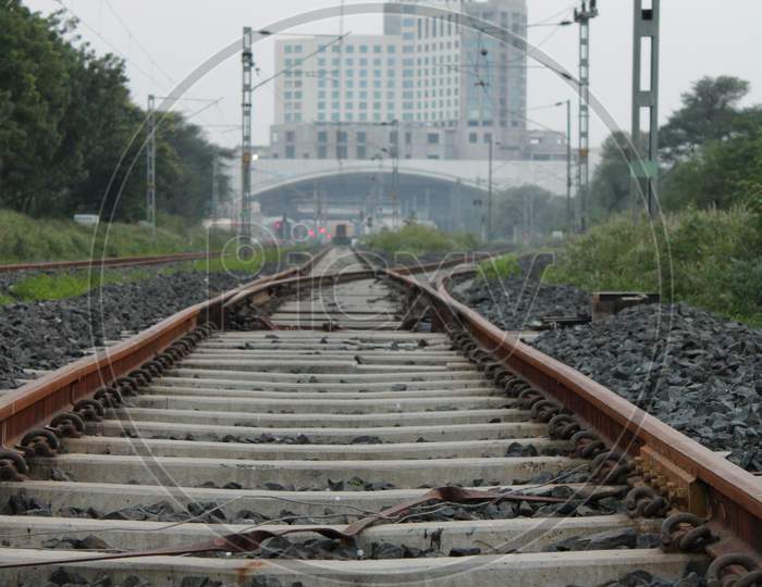 Railway tarck of Gandhinagar
