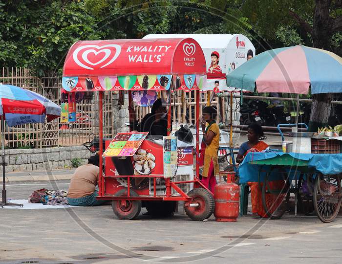 A Ice Cream Selling In The Afternoon