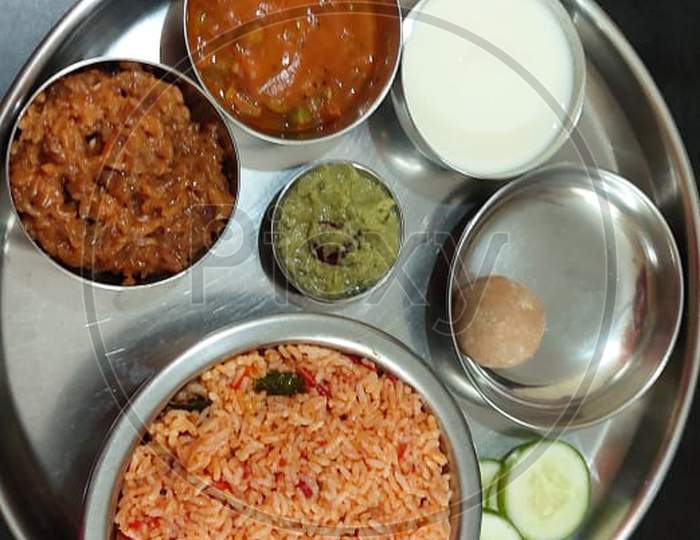Indian traditional food vangi Baath