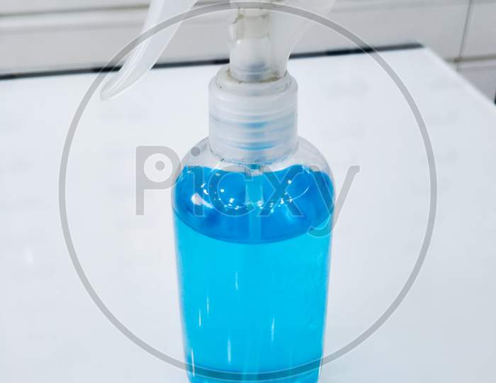 Blue Sanitizer Spray Bottle