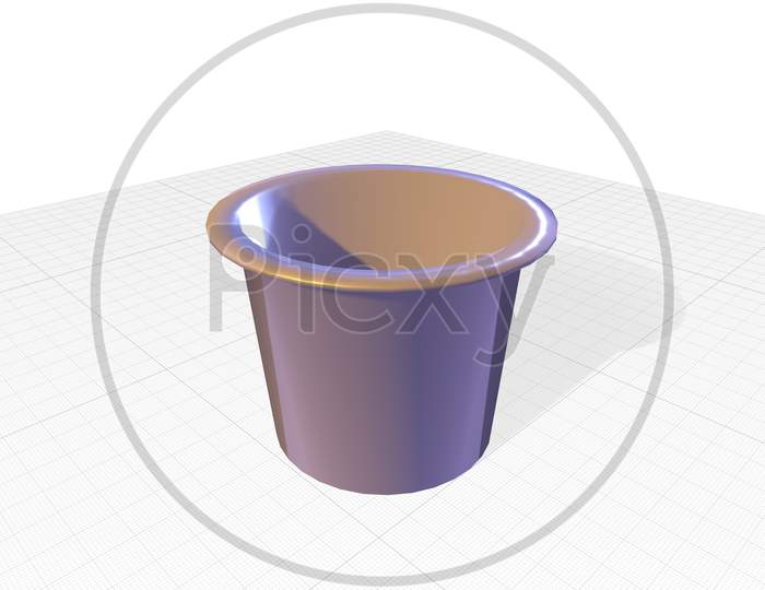 Three Dimensional Illustration Image Of A Bucket