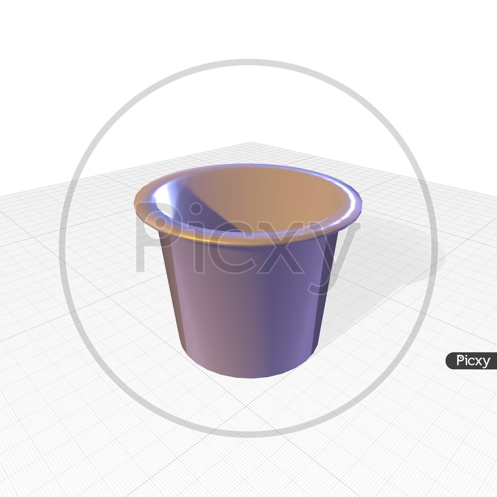 Three Dimensional Illustration Image Of A Bucket