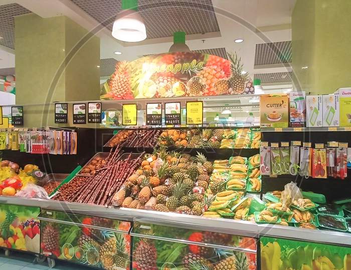 Fruits Up For Sale In A Retail Outlet