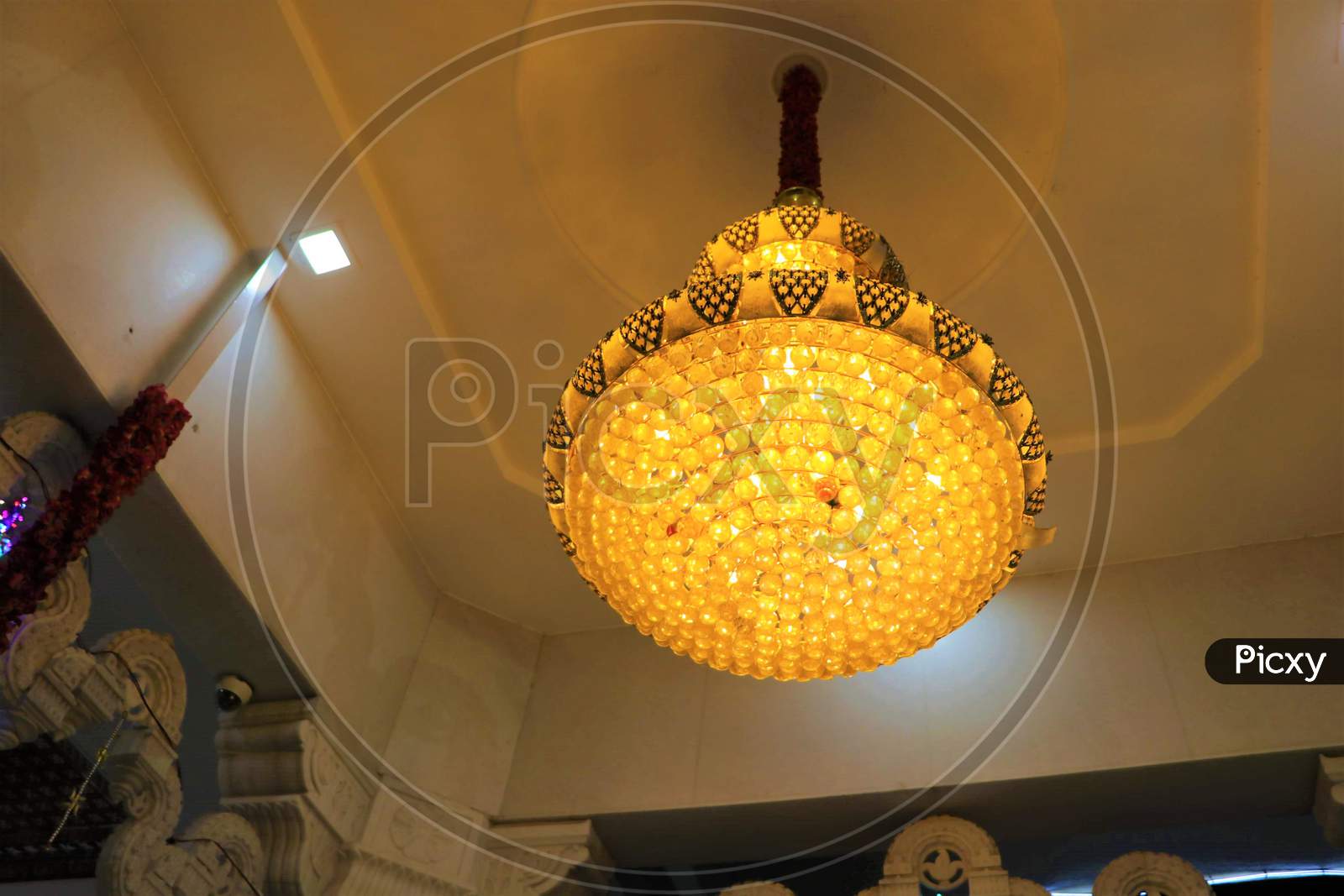 Chandelier With Yellow Lights