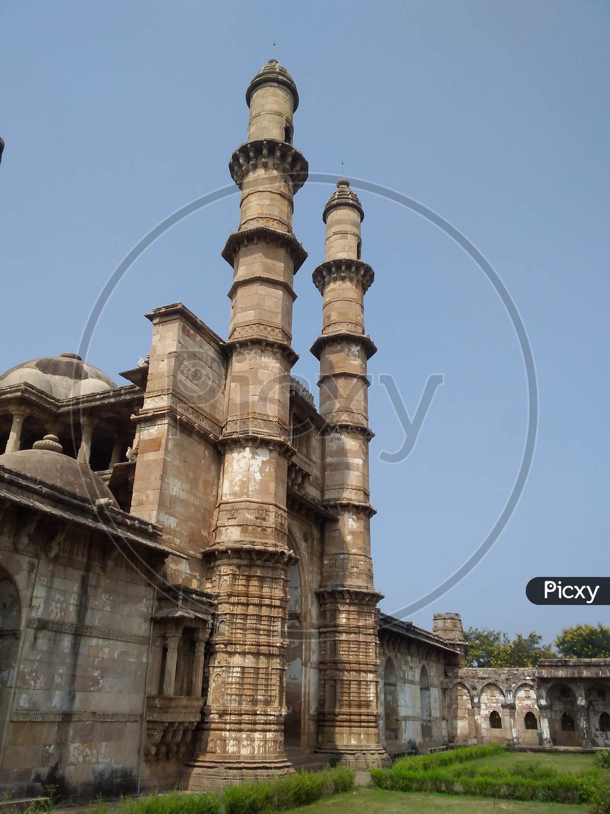 Jami masjid at Champaner-Pavagadh Archaeological Park. A UNESCO world heritage site in Gujarat, India