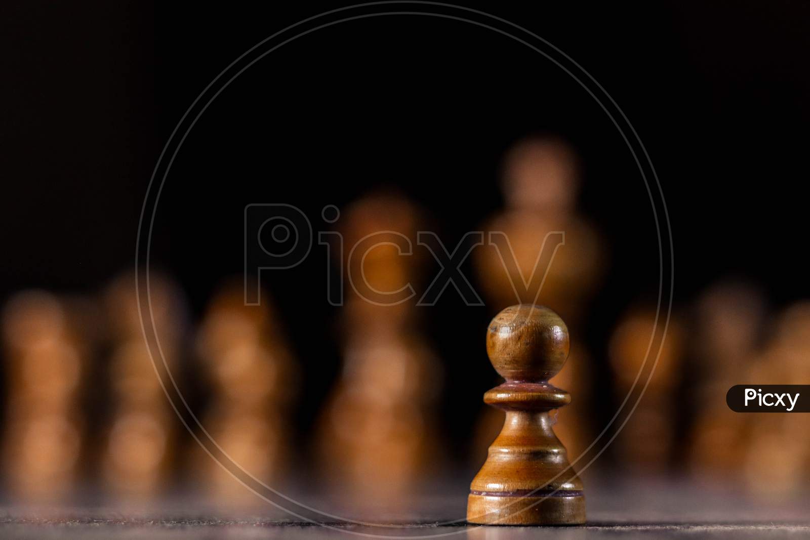 Pawn on a chess board