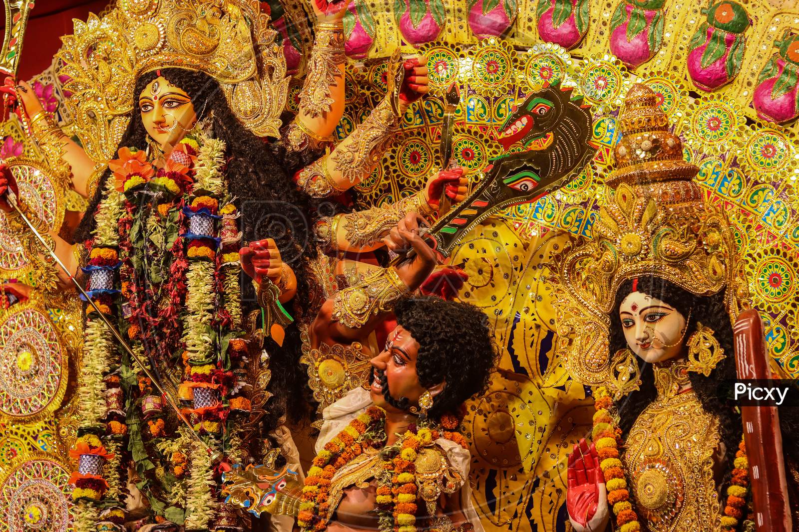Goddess Durga during the festival of Durga Puja