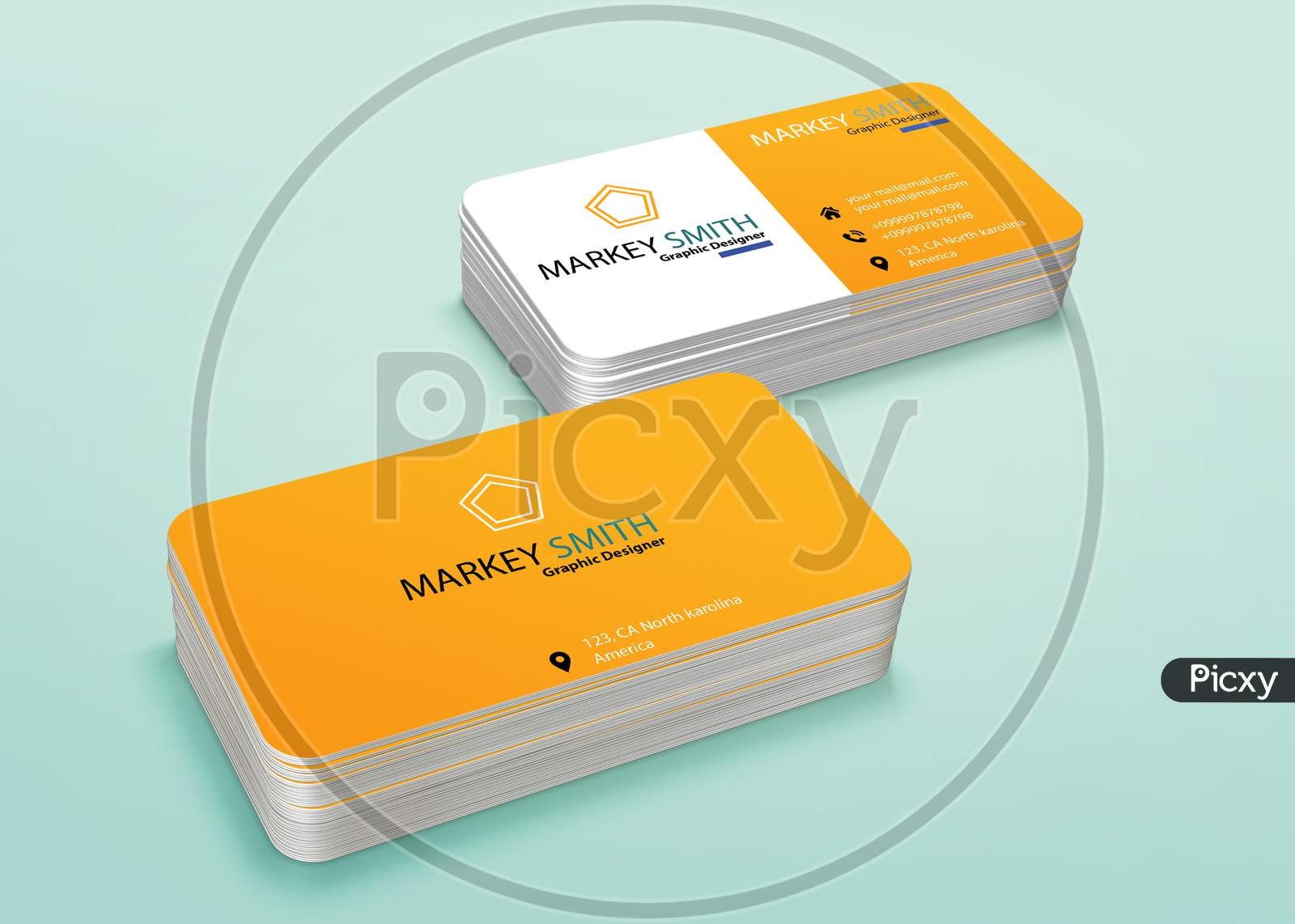 buisness card design with mockup