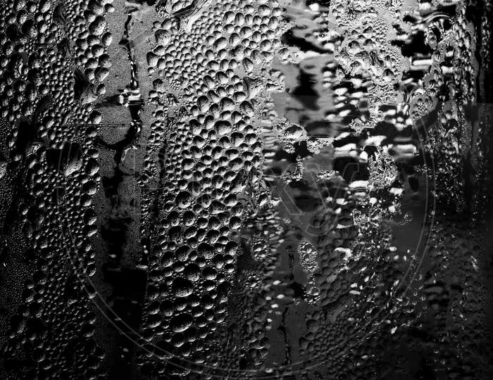 Water droplets macro shot
