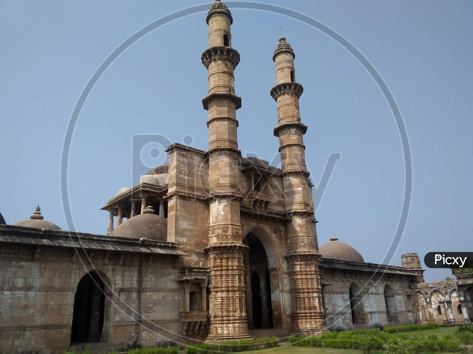 Jami masjid at Champaner-Pavagadh Archaeological Park. A UNESCO world heritage site in Gujarat, India