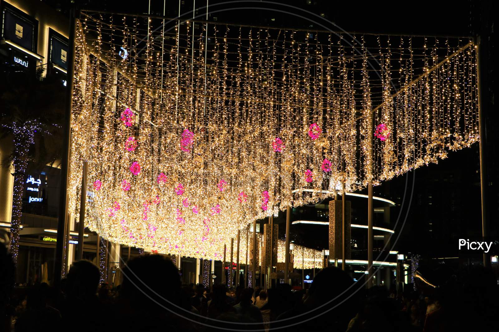 Illuminated Lane In Dubai Mall