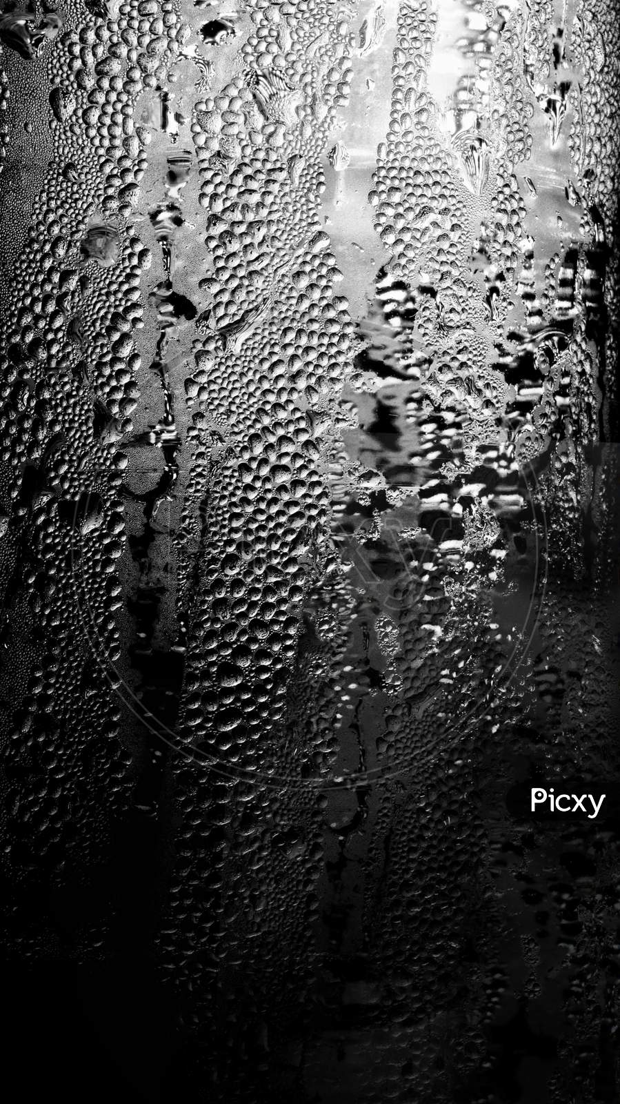 Water droplets macro shot