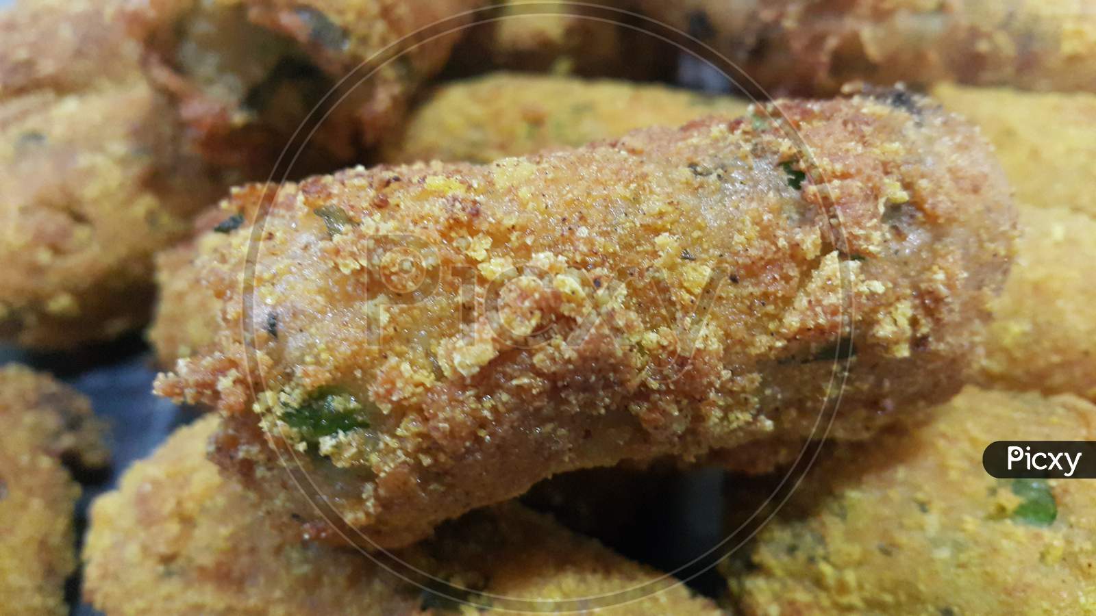 Spicy And Delicious Fried Croquettes With A Closeup Perspective View