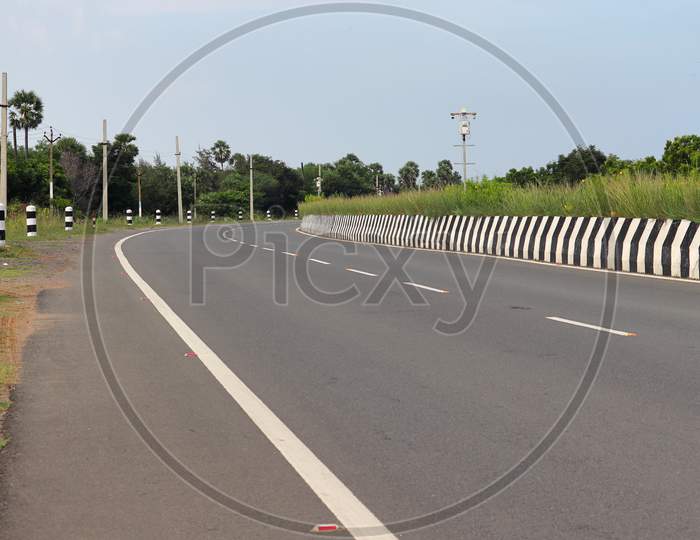 Landscape Photo Of Carve Highway Road