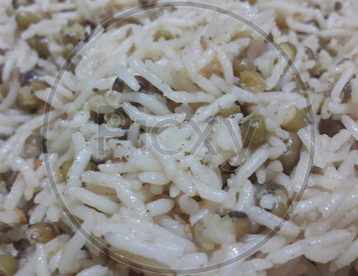 Basmati Rice Pulao Or Pulav With Chana, Or Vegetable Rice Dish