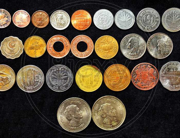 Collection of present and vintage coins