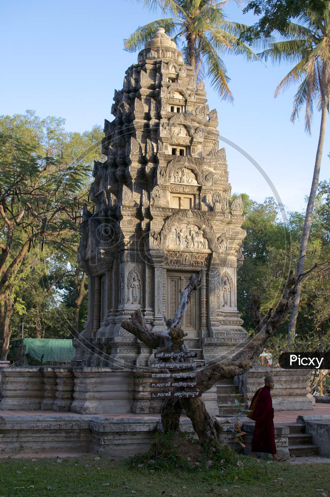Beautiful Pagoda At Angkor Wat Temple Building