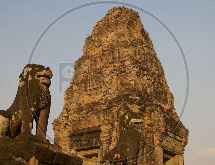 Beautiful View Of A Tower At Pre Rup Temple In Cambodia