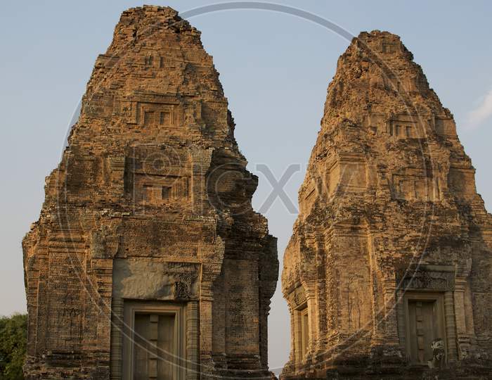 Beautiful View Of Towers At Pre Rup Temple In Cambodia
