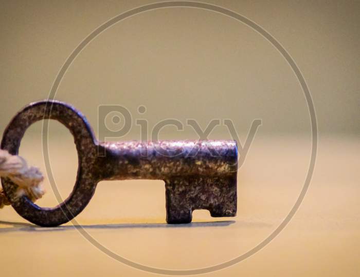Ancient rusted key