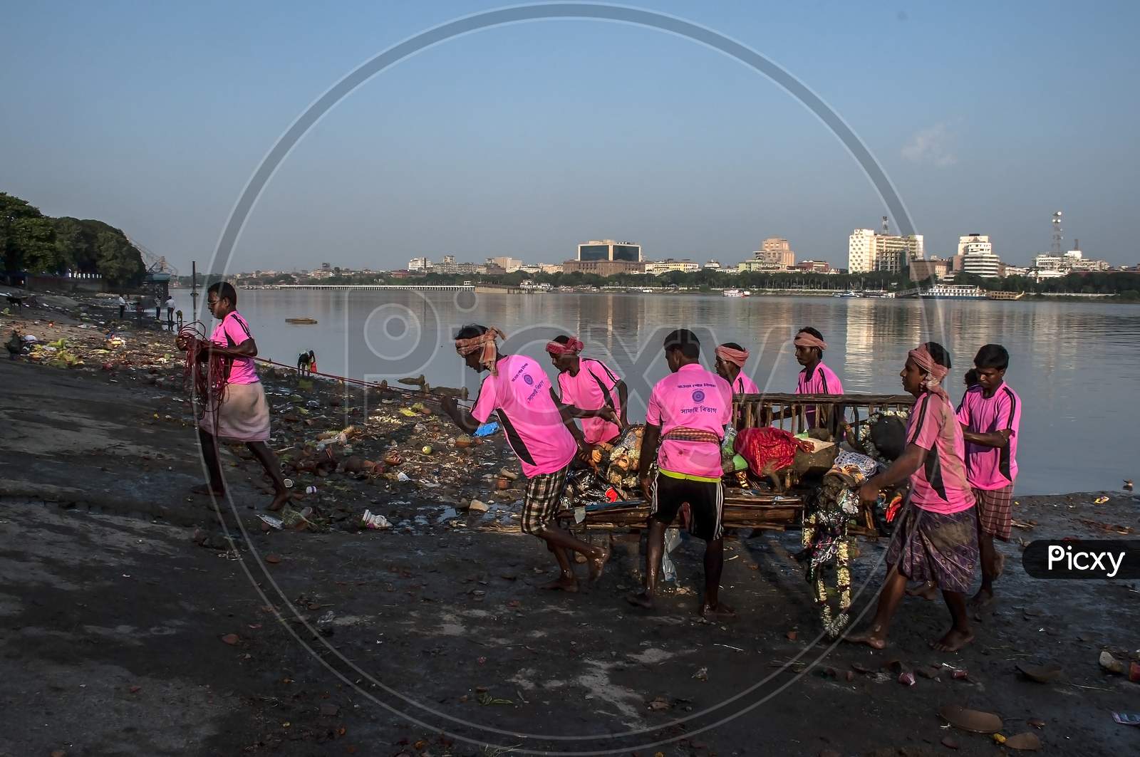 Cleaning of river Ganga.