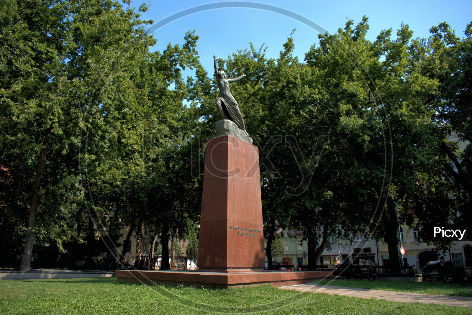 Sculpture in the city of Bratislava in Slovakia 11.9.2020