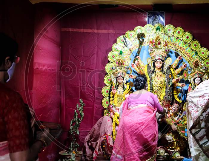Goddess Durga on the last day of Durga Puja - Dashami