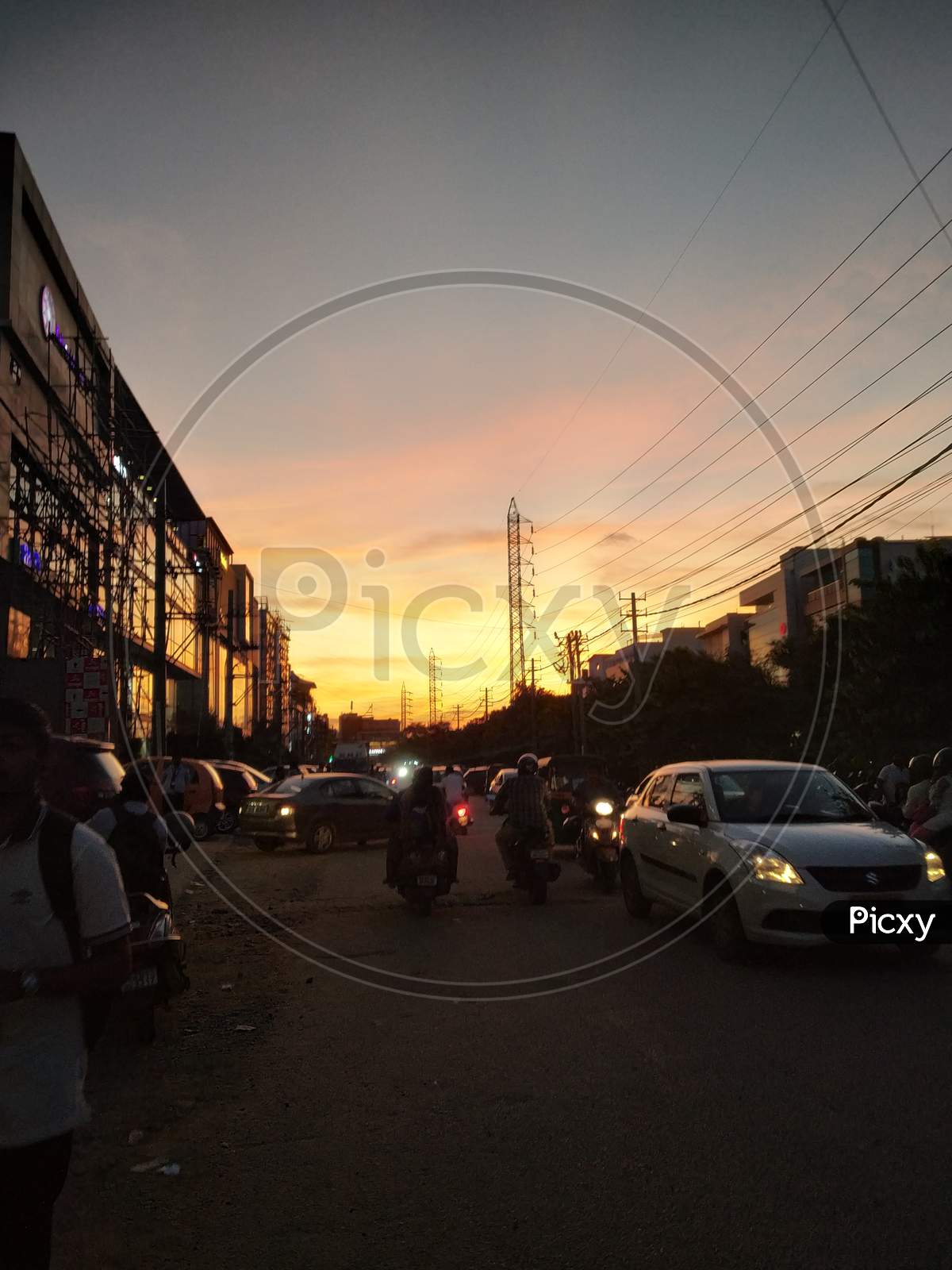 Sunset view from Street,Banglore